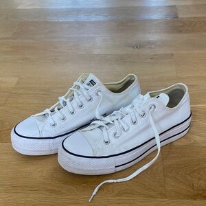 White Low-Top Converse Sneakers